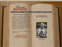 Tablet Screenshot of friends.rosenberg-library.org